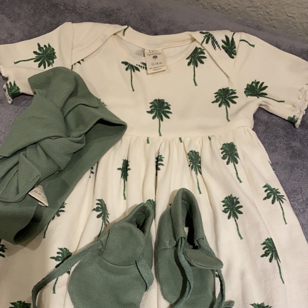 Kate quinn dress, booties and headband set